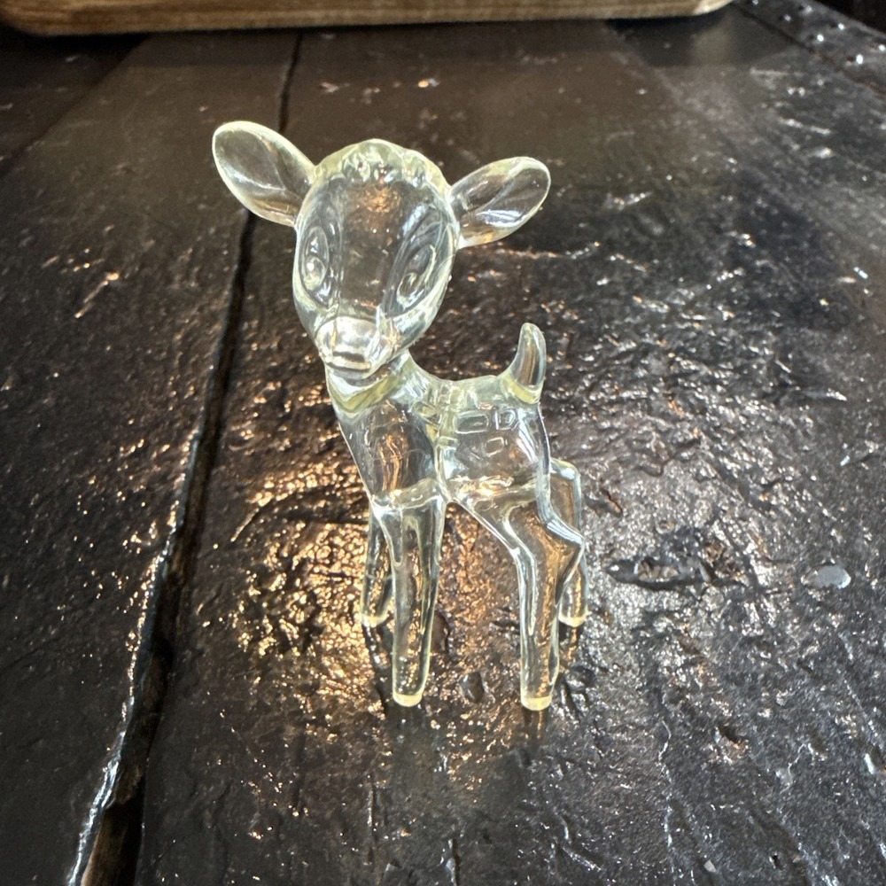 Vintage BAMBI Lucite Figure Walt Disney Productions 3" Acrylic Figurine 1970s